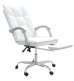 Fauteuil inclinable de bureau Blanc Similicuir