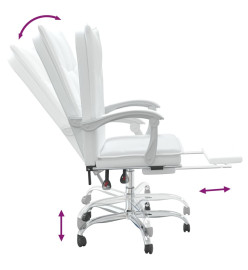 Fauteuil inclinable de bureau Blanc Similicuir