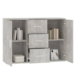 Buffet Gris béton 91x29,5x65 cm Bois d'ingénierie