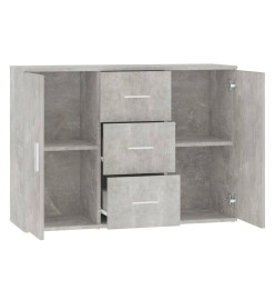 Buffet Gris béton 91x29,5x65 cm Bois d'ingénierie