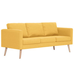 Ensemble de canapé 2 pcs Tissu Jaune