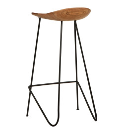 Tabourets de bar lot de 2 bois d'acacia massif