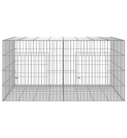 Cage à lapin 2 panneaux 110x79x54 cm Fer galvanisé