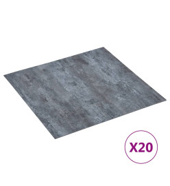 Planches plancher autoadhésives 20 pcs PVC 1,86 m² Marbre gris