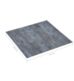 Planches plancher autoadhésives 20 pcs PVC 1,86 m² Marbre gris