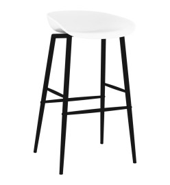 Chaises de bar lot de 2 blanc