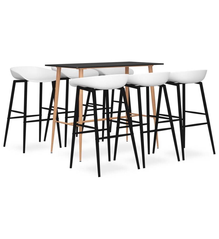 Ensemble de bar 7 pcs Noir et blanc