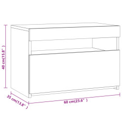 Meubles TV 2 pcs avec lumières LED Sonoma gris 60x35x40 cm