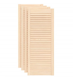 Portes d'armoire à persiennes 4 pcs 99,3x39,4 cm pin massif