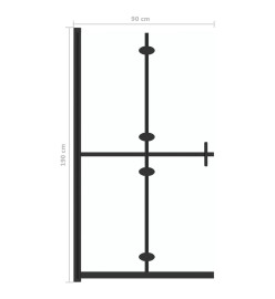 Paroi de douche pliable Verre ESG transparent 90x190 cm