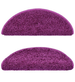 Tapis d'escalier 10 pcs 65x21x4 cm Violet