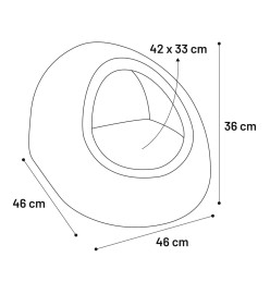 FLAMINGO Cachette pour chat Lana 46x46x36 cm Ocre