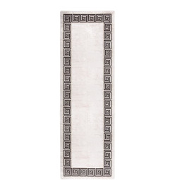 Tapis lavable antidérapant 80x300 cm Beige clair