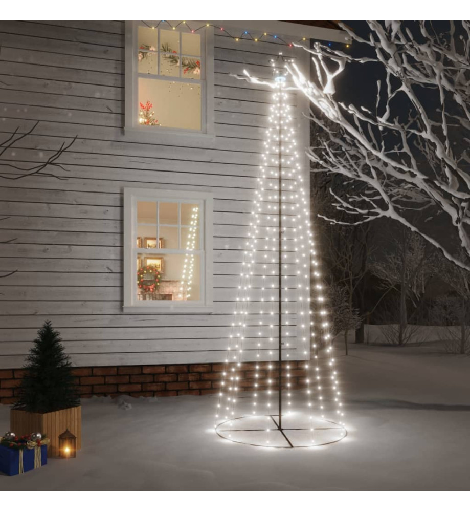 Arbre de Noël cône 310 LED Blanc froid 100x300 cm