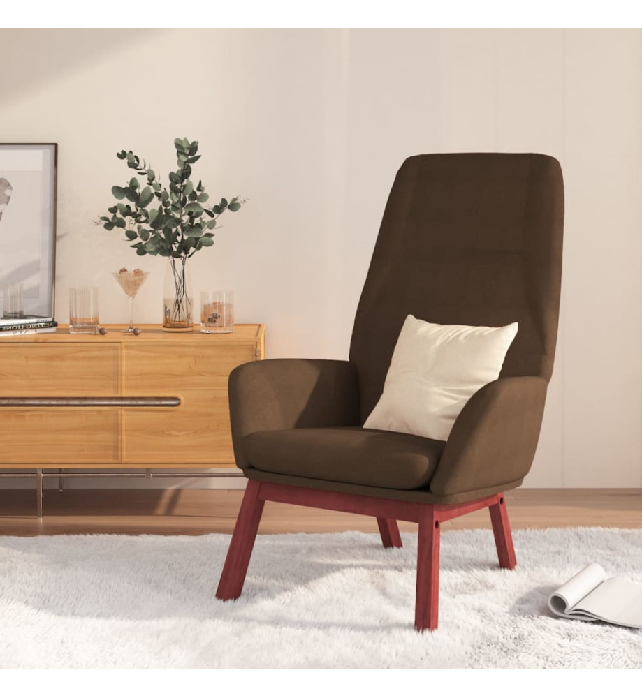 Chaise de relaxation Marron Tissu