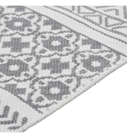 Tapis Gris et blanc 120x180 cm Coton