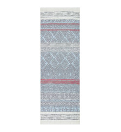 Tapis Rose et aqua 100x300 cm Coton