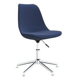 Chaise pivotante de bureau Bleu Tissu