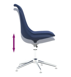 Chaise pivotante de bureau Bleu Tissu