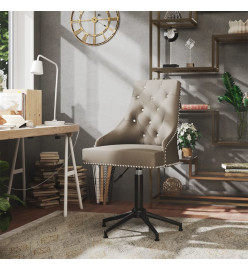 Chaise pivotante de bureau Gris clair Velours