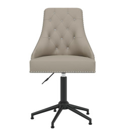 Chaise pivotante de bureau Gris clair Velours