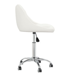 Chaise pivotante de bureau Blanc Similicuir