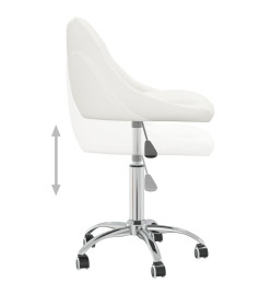 Chaise pivotante de bureau Blanc Similicuir