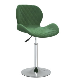 Chaise pivotante de salle à manger Vert foncé Velours