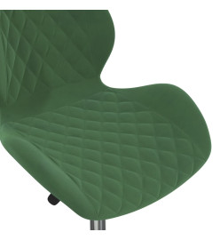 Chaise pivotante de salle à manger Vert foncé Velours