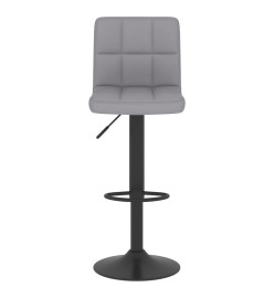 Tabourets de bar lot de 2 gris clair tissu