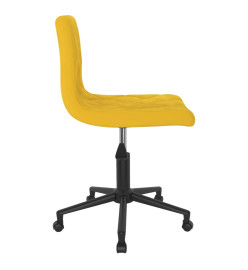 Chaises à manger pivotantes lot de 2 jaune moutarde velours