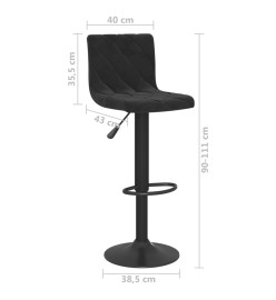 Tabouret de bar Noir Velours