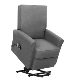 Fauteuil de massage inclinable Gris clair Tissu