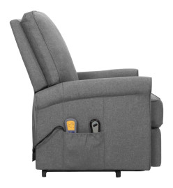 Fauteuil de massage inclinable Gris clair Tissu