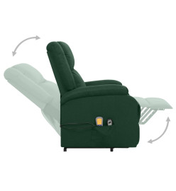 Fauteuil de massage Vert foncé Tissu