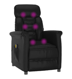 Fauteuil de massage Noir Similicuir