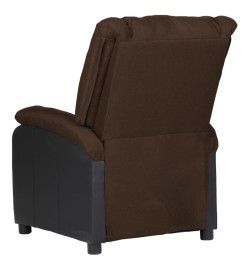 Fauteuil de massage marron foncé similicuir et tissu