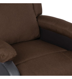 Fauteuil de massage marron foncé similicuir et tissu