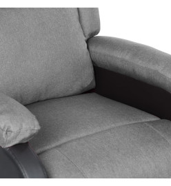 Fauteuil inclinable Gris clair Similicuir et tissu