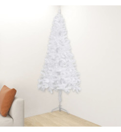 Sapin de Noël artificiel d'angle Blanc 150 cm PVC