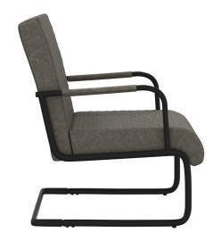 Chaise cantilever Gris foncé Similicuir