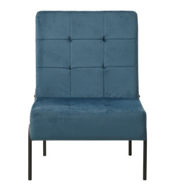 Chaise de relaxation 65x79x87 cm Bleu Velours