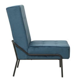 Chaise de relaxation 65x79x87 cm Bleu Velours