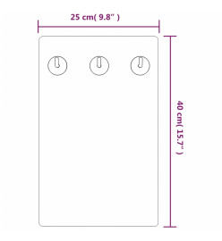 Porte-manteau mural 40x25 cm Verre trempé Mur de pierre