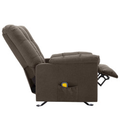 Fauteuil de massage inclinable Marron Tissu