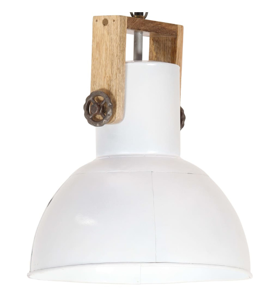 Lampe suspendue industrielle 25 W Blanc Rond Manguier 32 cm E27