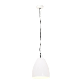 Lampe suspendue industrielle 25 W Blanc Rond 32 cm E27