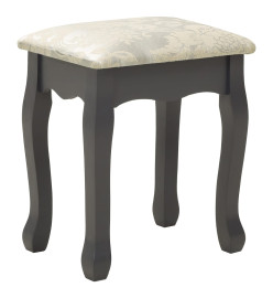 Coiffeuse avec tabouret et miroir pliable en 3 Gris