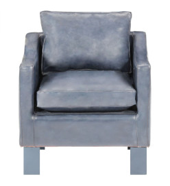 Fauteuil Gris Cuir véritable