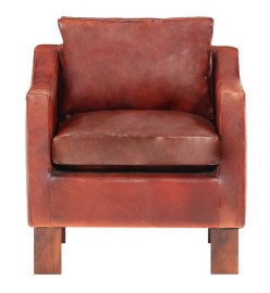 Fauteuil Marron foncé Cuir véritable